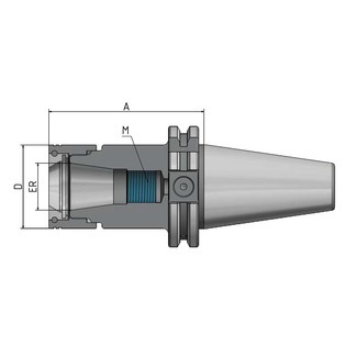 Mandrin à pince iso hawk eye pour pinces er